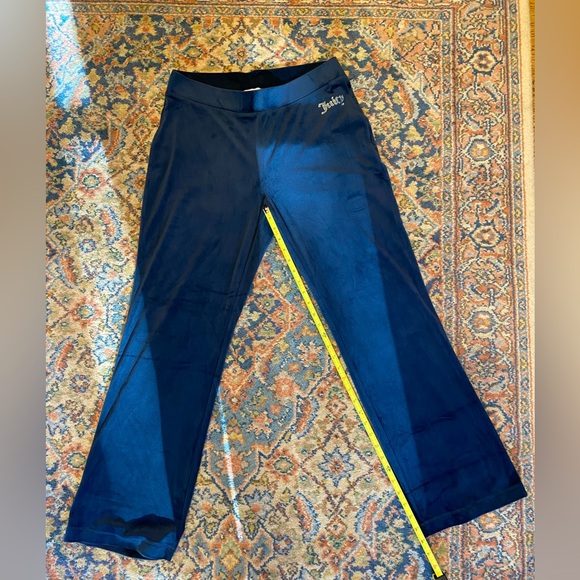 Juicy Couture Regal Blue Velour Tracksuit Hoodie (L) & Pants (M) - Picture 13 of 16